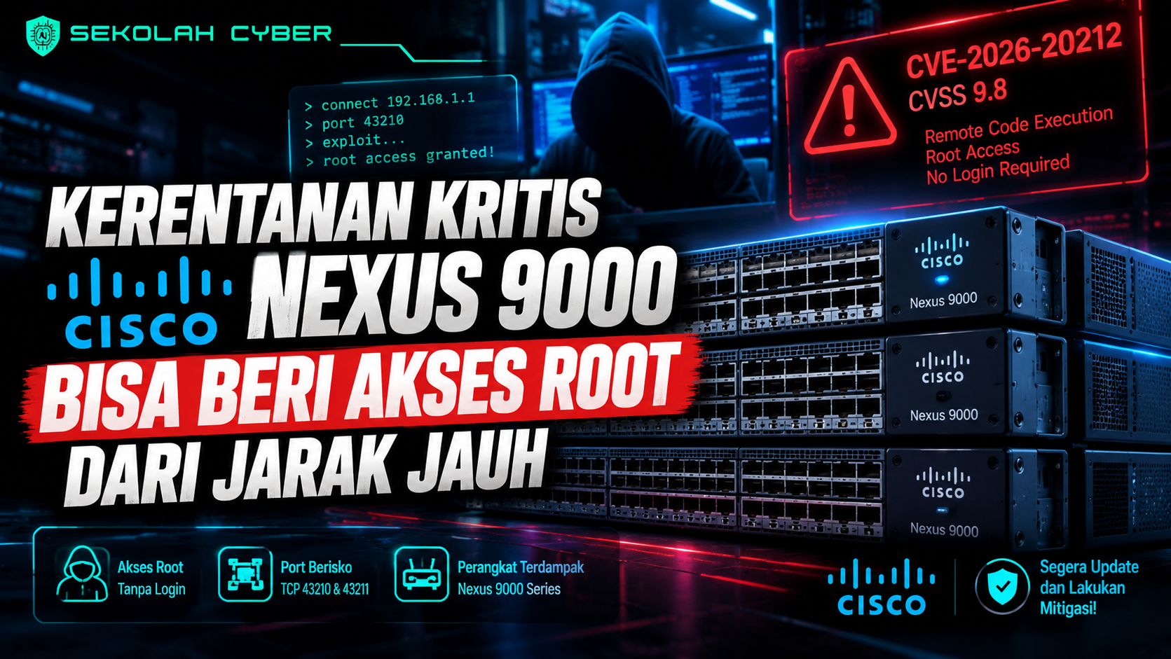 Kerentanan Kritis Cisco Nexus 9000 Bisa Beri Akses Root dari Jarak Jauh