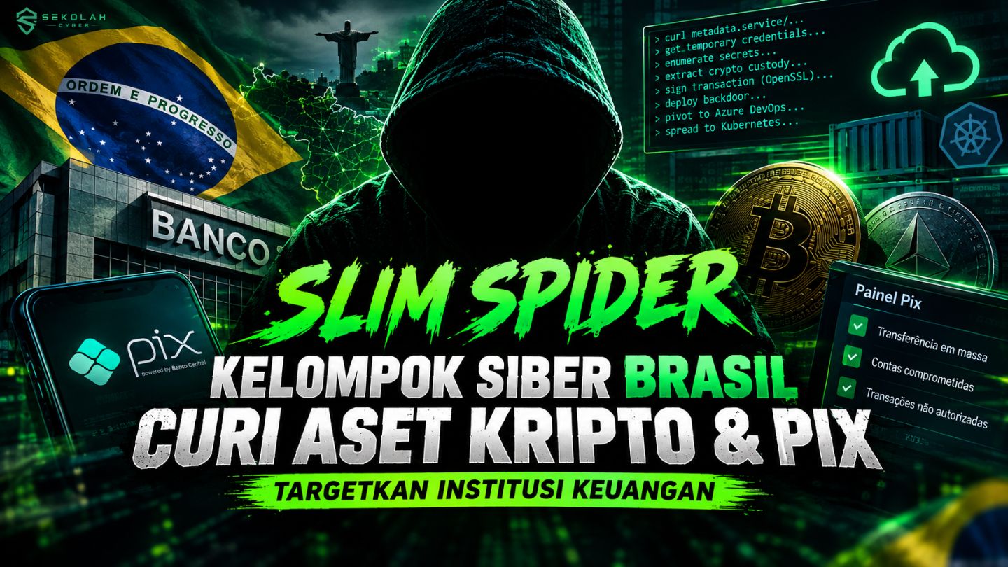 Slim Spider Curi Rahasia Custody Kripto dari Institusi Keuangan Brasil